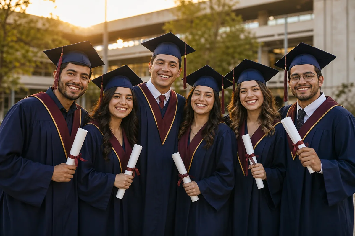 Jóvenes celebran la meta de concluir sus estudios profesionales